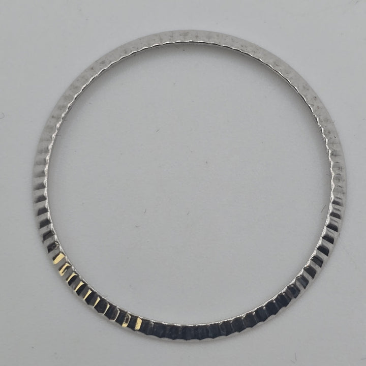 Rolex 18K White Gold Fluted Bezel 23.96mm Genuine Watch Part