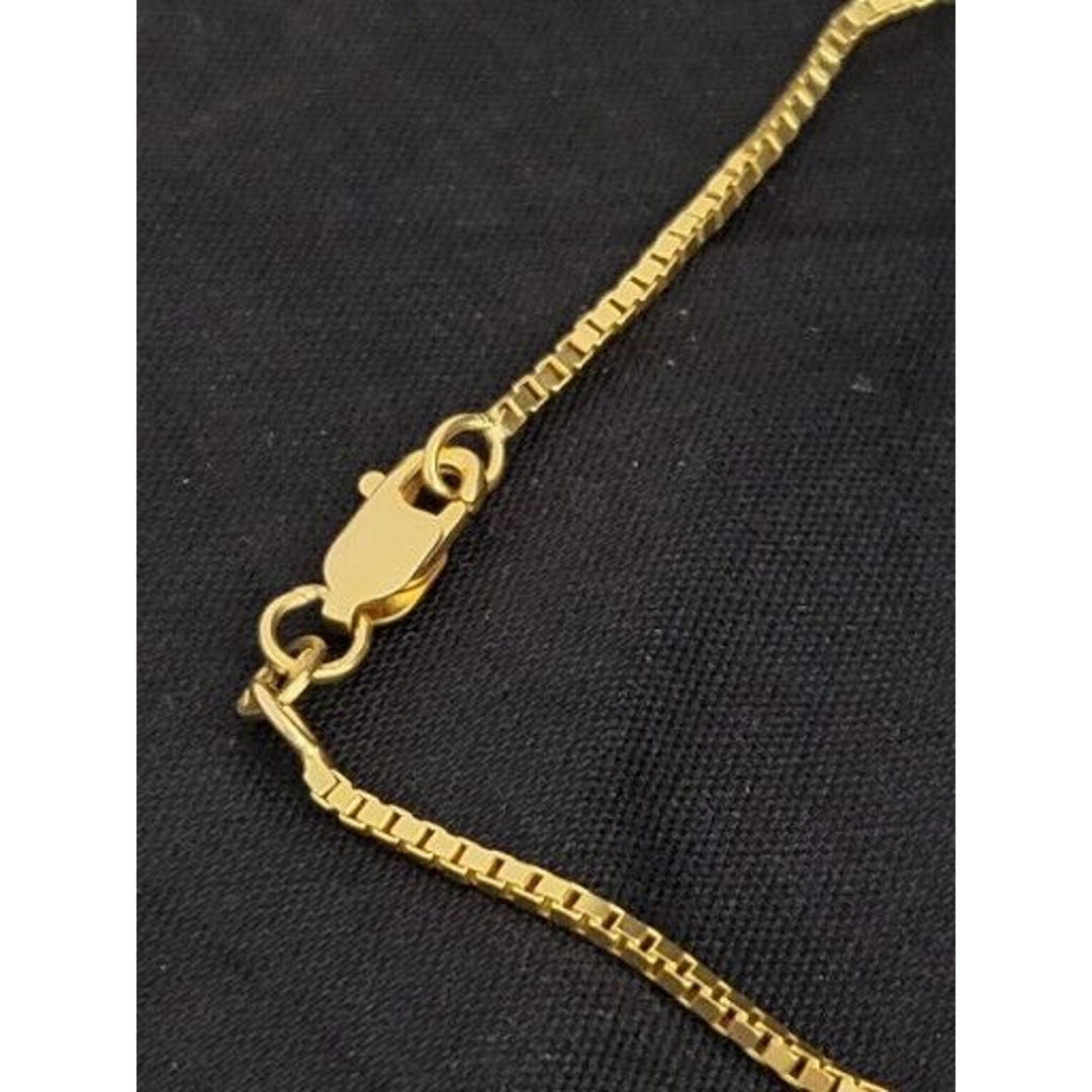 10k Gold Box Chain Necklace, 18in With 5.5 Of Gold