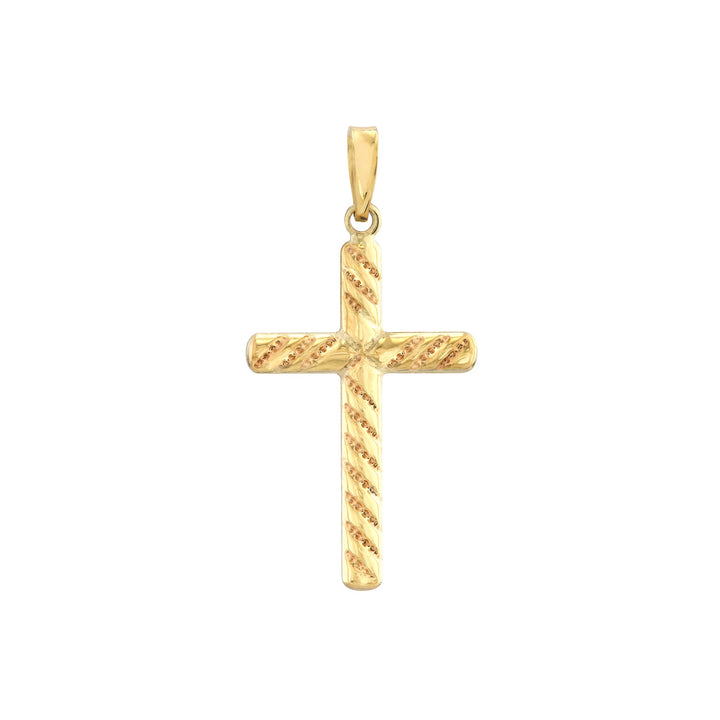 17mm Twisted Design Cross Pendant