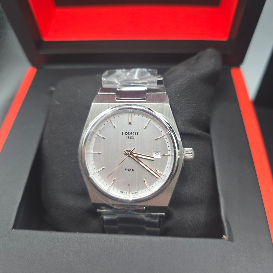 Tissot PRX 40mm Silver Dial Quartz Men's Watch T137.410.11.031.00 NOS