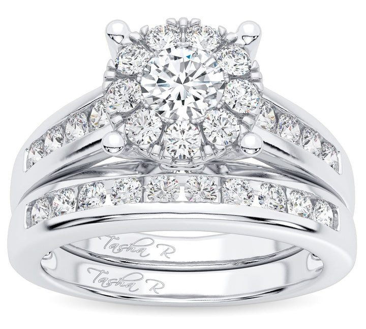 14k White Gold 0.50CT Lab Diamond Womens Engagement Ring