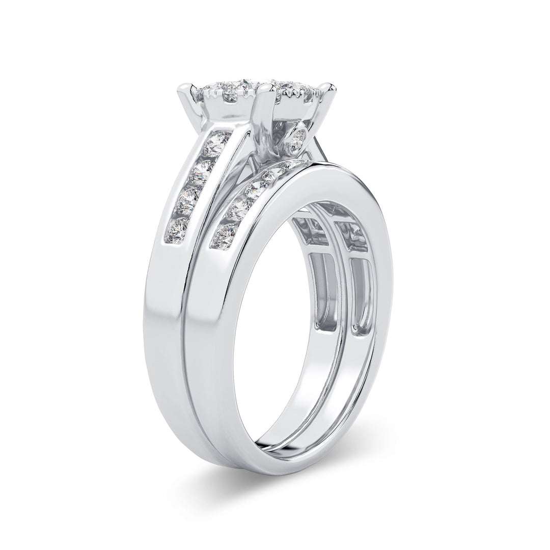 14k White Gold 0.50CT Lab Diamond Womens Engagement Ring