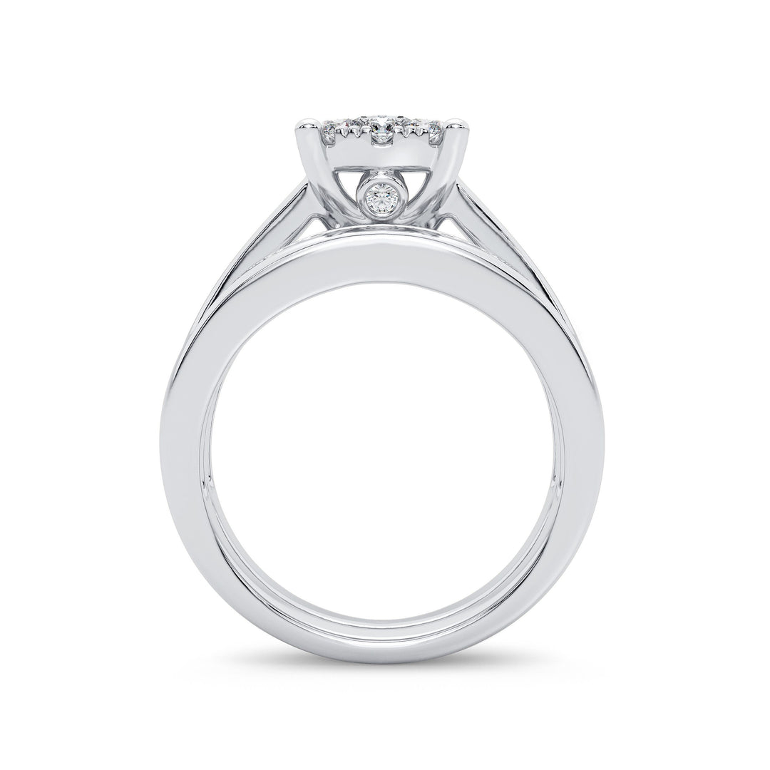 14k White Gold 0.50CT Lab Diamond Womens Engagement Ring