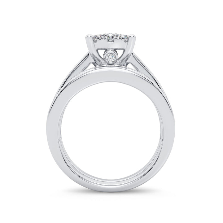 14k White Gold 0.50CT Lab Diamond Womens Engagement Ring