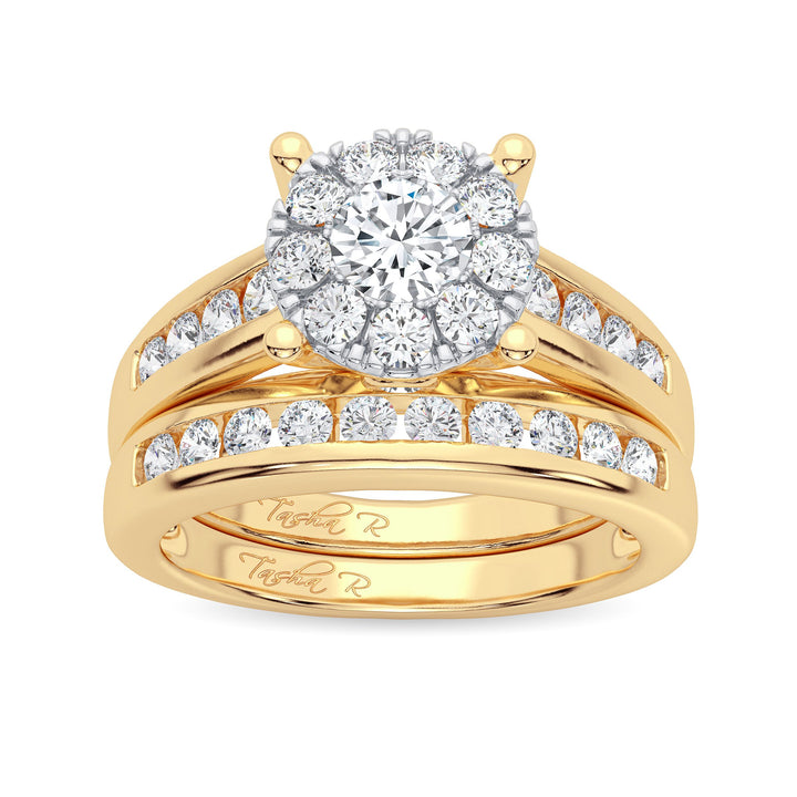 14k Yellow Gold Lab Diamond Bridal Ring - 0.50CT Elegance