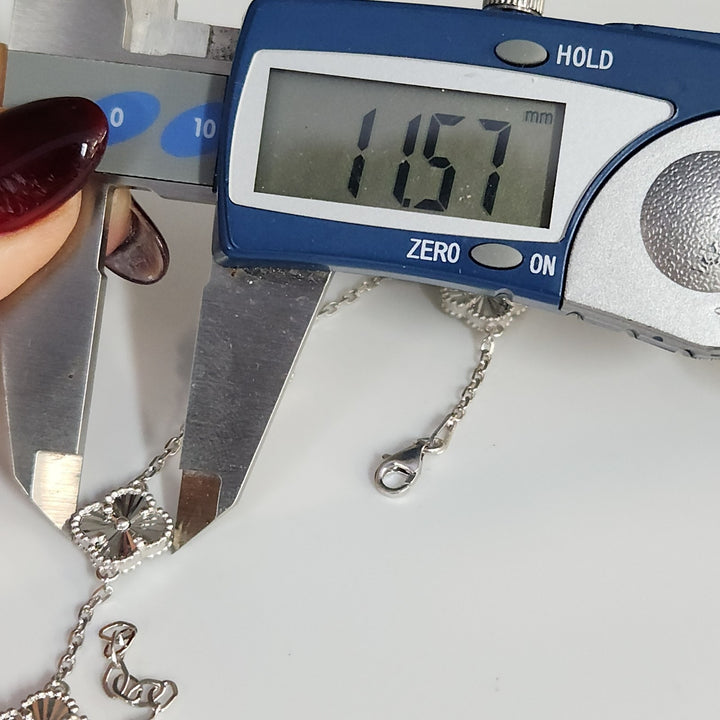 Fashion 925 Silver Textured Blossom Bracelet 8"