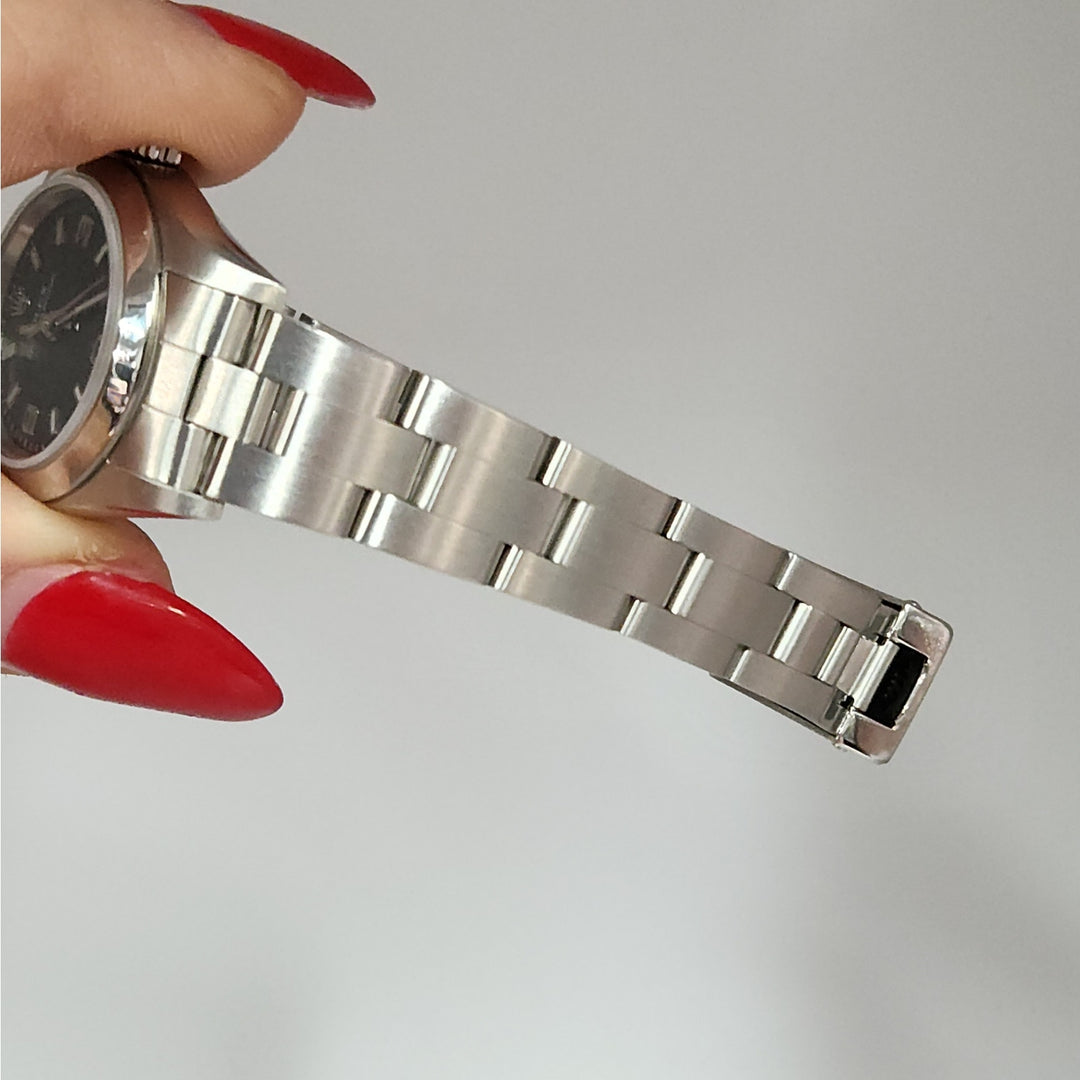 Rolex Oyster  Perpetual 26mm Ref.76080 SS Black Dial Classic Ladies Watch