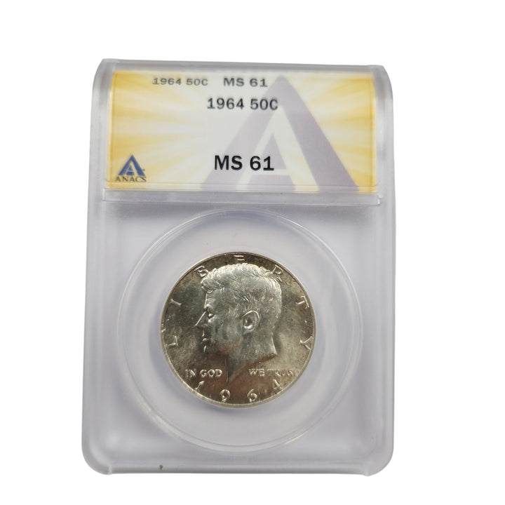 1964 Kennedy 90% Silver Half Dollar MS61