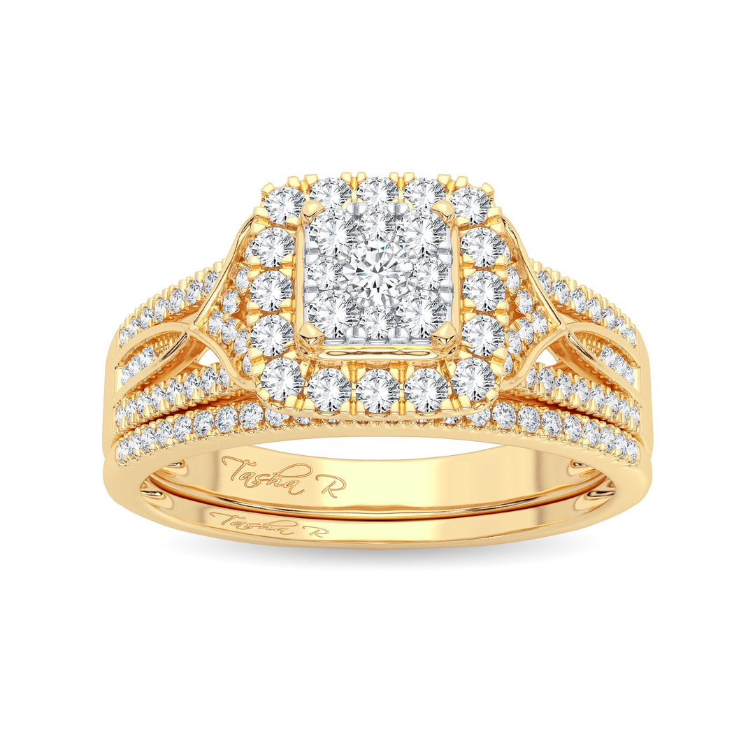 10k Yellow Gold 0.50ct Lab Diamond Bridal Ring Set