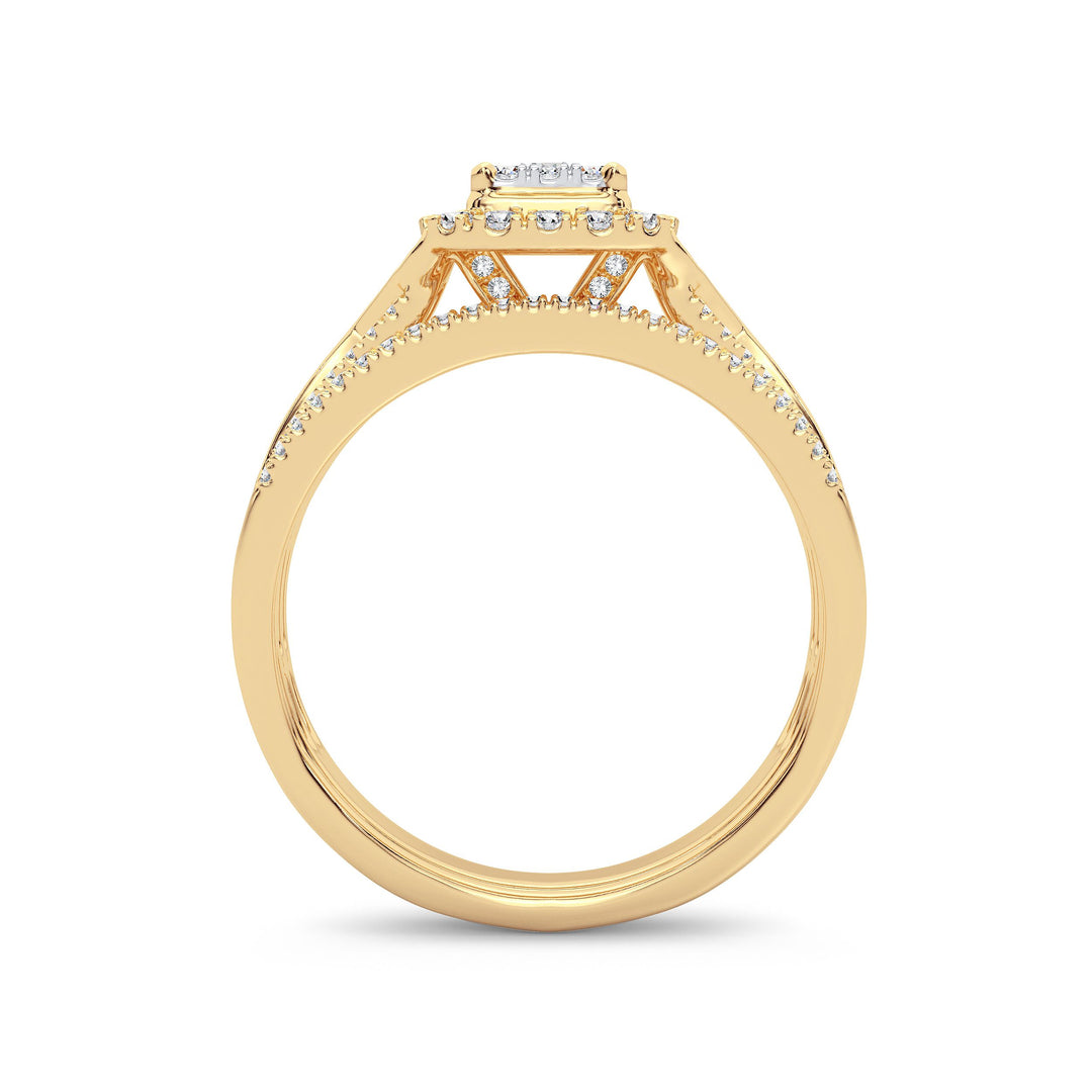 10k Yellow Gold 0.50ct Lab Diamond Bridal Ring Set