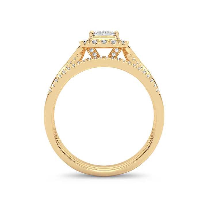10k Yellow Gold 0.50ct Lab Diamond Bridal Ring Set