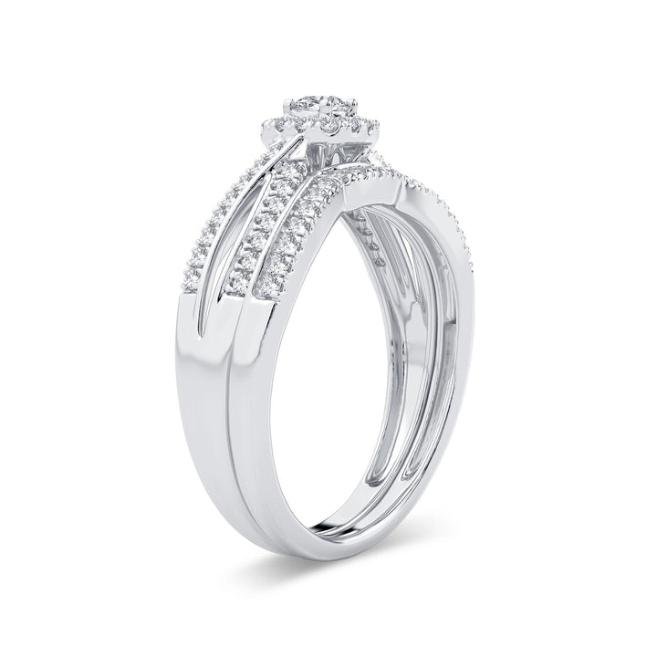 14k White Gold 0.33ct Lab Diamond Womens Engagement Ring