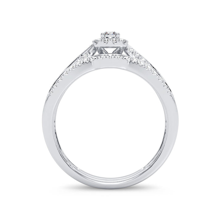 14k White Gold 0.33ct Lab Diamond Womens Engagement Ring