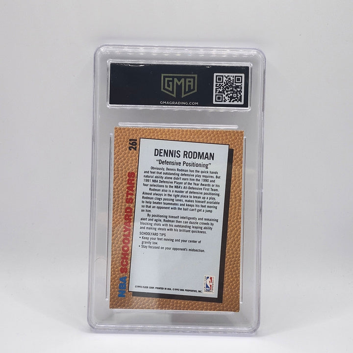 1992 Fleer Schoolyard Stars Dennis Rodman #261 Pistons GMA 10 Gem Mint Card