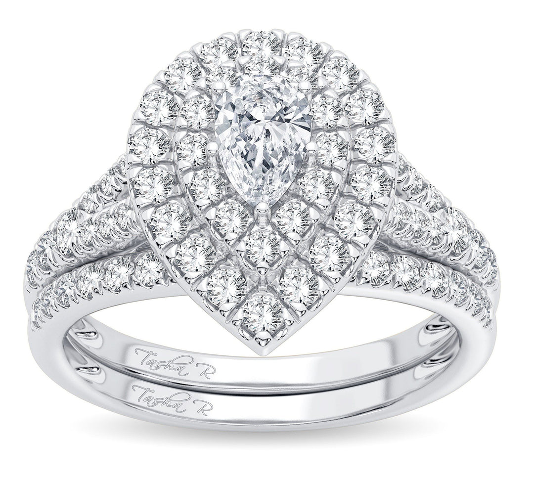 14K White Gold 1.00CT Diamond Bridal Ring