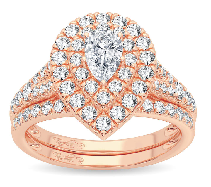 Romantic 14k Rose Gold Lab Diamond Engagement Ring (1CT)