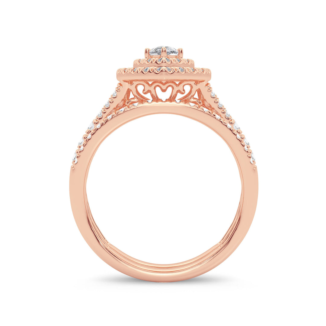 Romantic 14k Rose Gold Lab Diamond Engagement Ring (1CT)