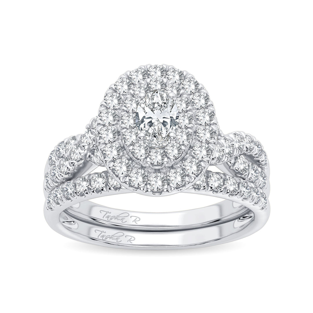 Timeless 14k White Gold 1CT Diamond Bridal Ring for Her