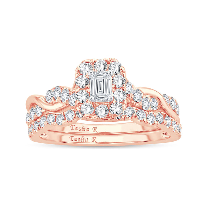 Romantic 14k Rose Gold Lab Diamond Engagement Ring
