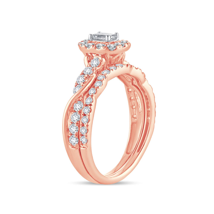 Romantic 14k Rose Gold Lab Diamond Engagement Ring