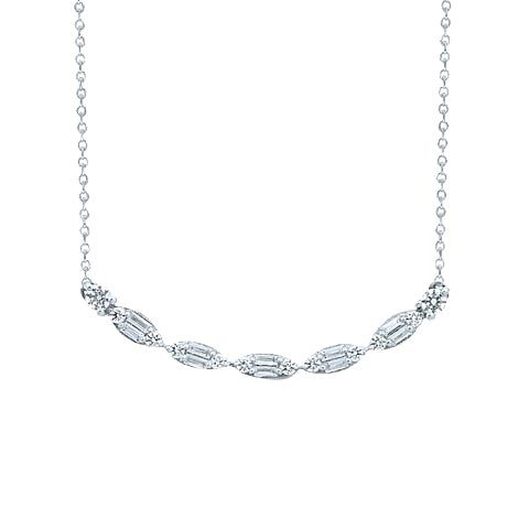 14K White Gold 0.40CT Diamond Necklace