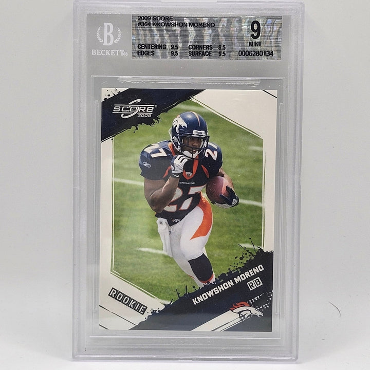 2009 Score #364 Knowshon Moreno Rookie Card Denver Broncos BGS 9 Mint