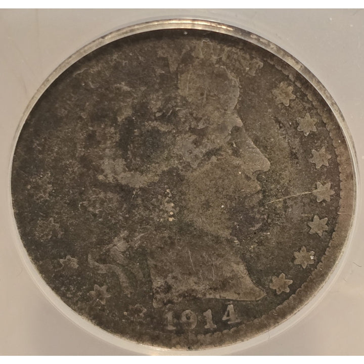 1914-S .25 ANACS G4 Barber Quarter, Liberty Head Quarter, Barber 25C Details