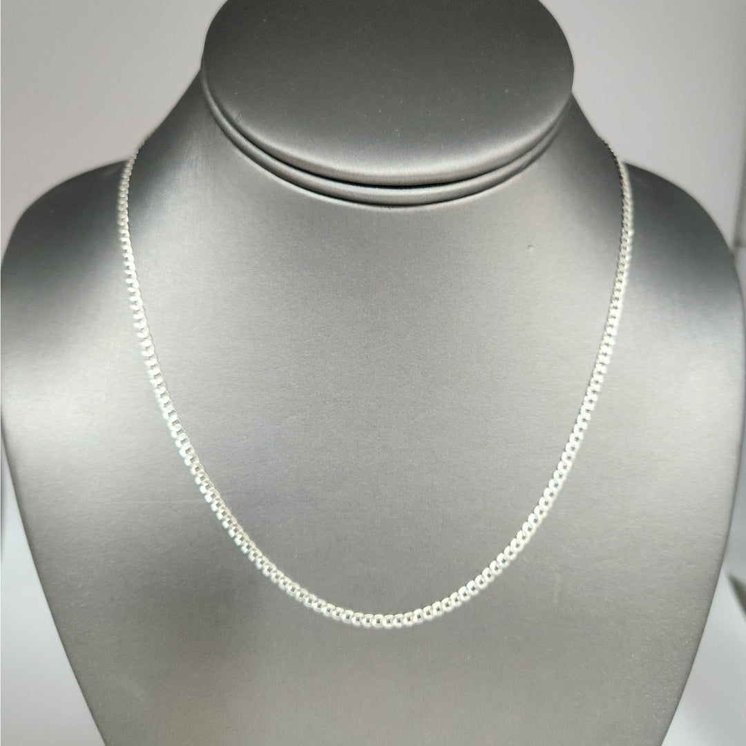 925 Sterling Silver 18"  Cuban chain necklace