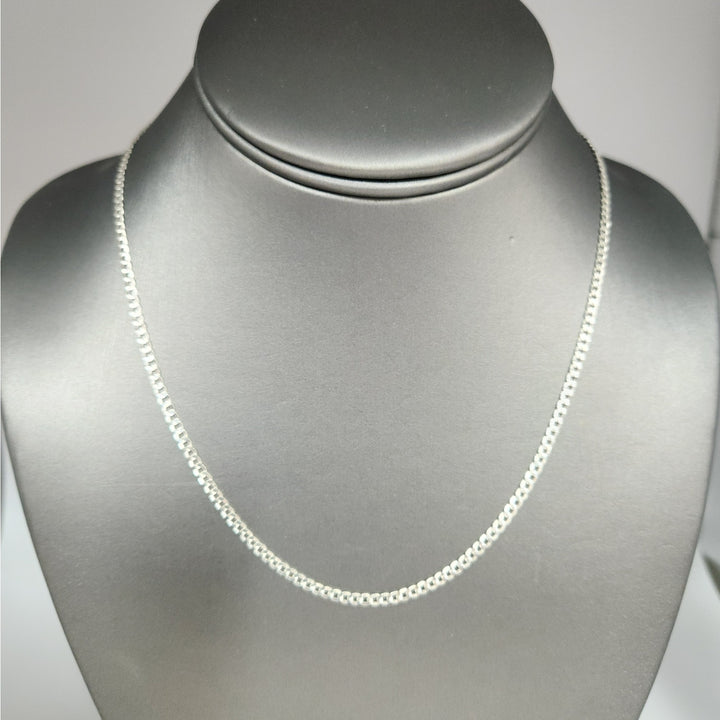 925 Sterling Silver 18"  Cuban chain necklace