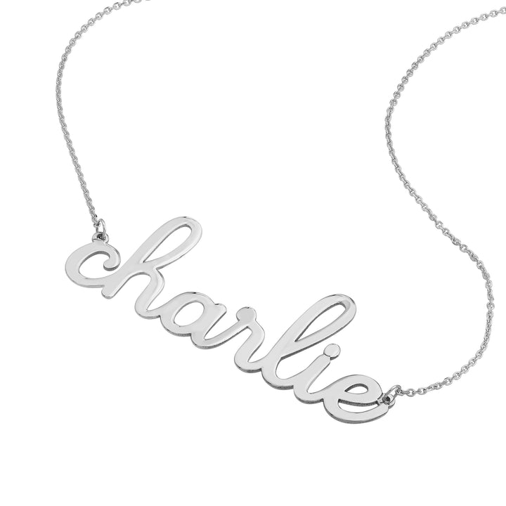 7mm Doodle Nameplate Necklace