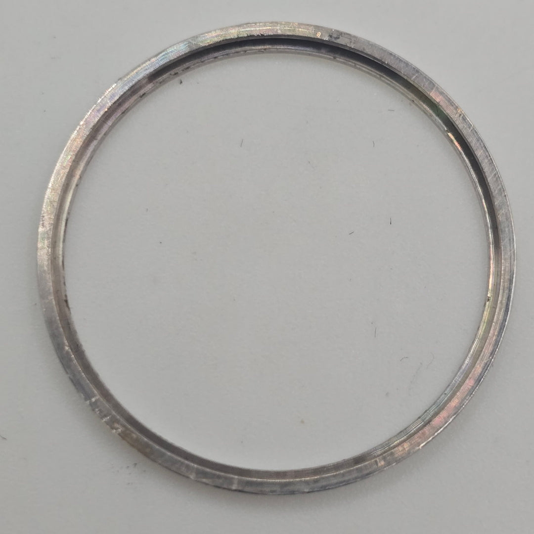 Rolex 18K White Gold Fluted Bezel 23.96mm Genuine Watch Part
