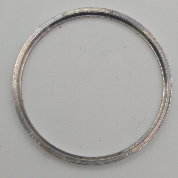 Rolex 18K White Gold Fluted Bezel 23.96mm Genuine Watch Part