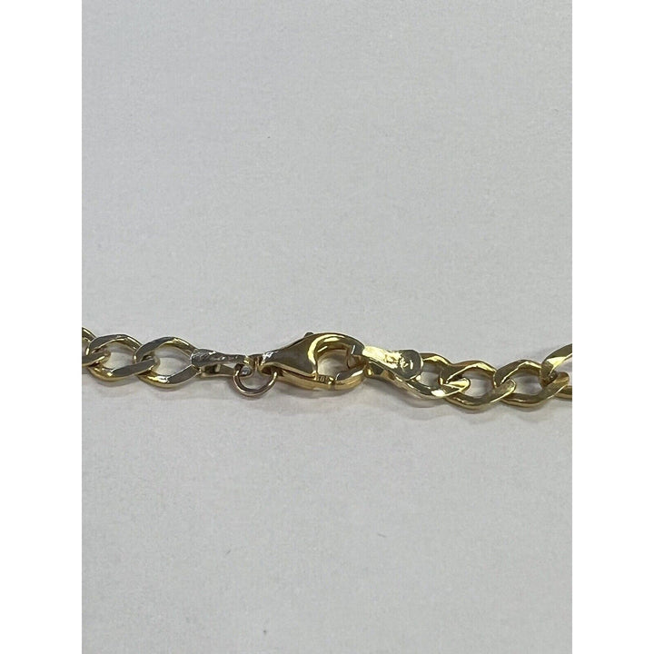 14k Gold Heavy Figaro Chain Necklace, 22in , 19.6g