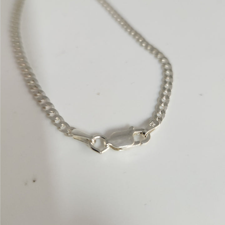925 Sterling Silver 18"  Cuban chain necklace