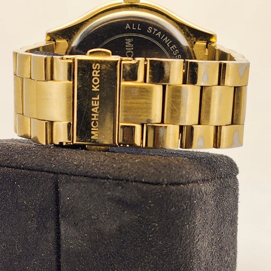 Michael Kors Gold-Tone Round Dial Stainless Steel Quartz Wristwatch