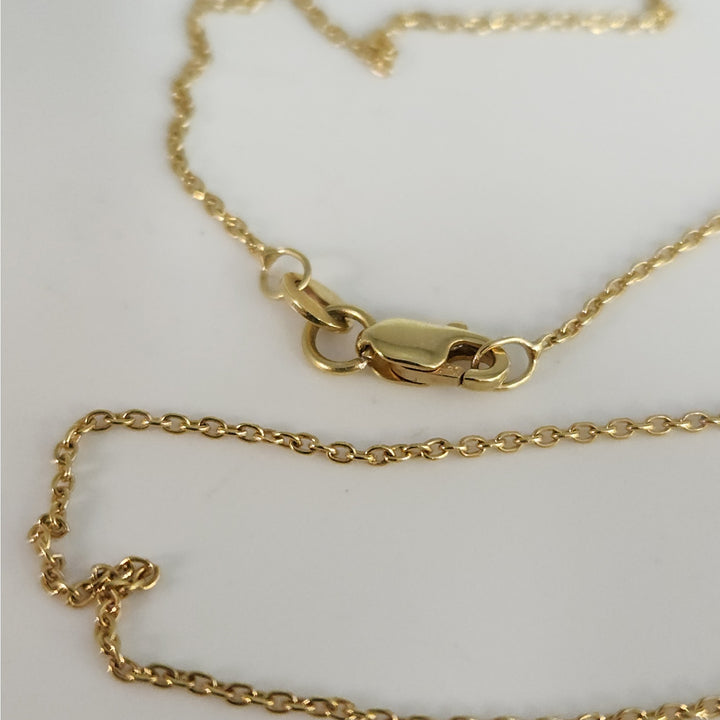 14k Yellow Gold Cable Link Chain Necklace 18" Classic everyday chain