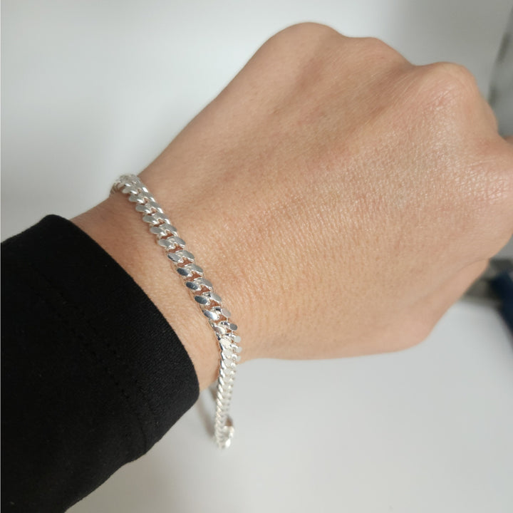 925 Sterling Silver Miami Cuban Chain Bracelets 8"