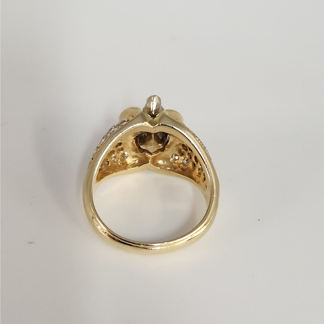 14k Yellow Gold 1.25 CT Marquise Diamond rinyg size 6.25