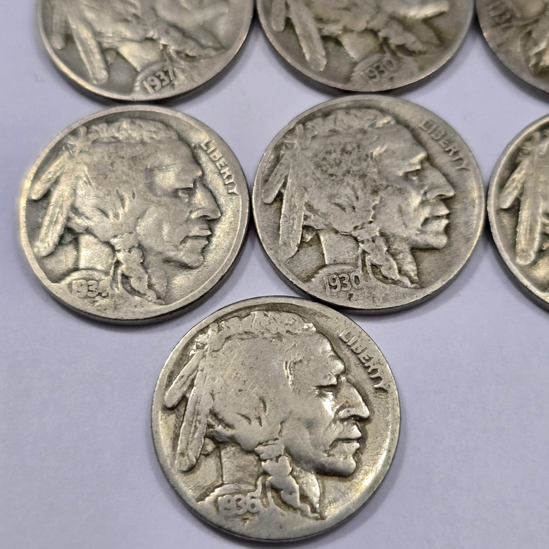 LOT OF 18 COINS MIXED Years Buffalo Nickels Circulated Ungraded Collectibles 5c