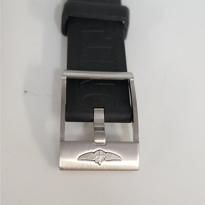 Breitling Black Rubber Diver Strap 20-18mm With Signed Buckle Genuine OEM