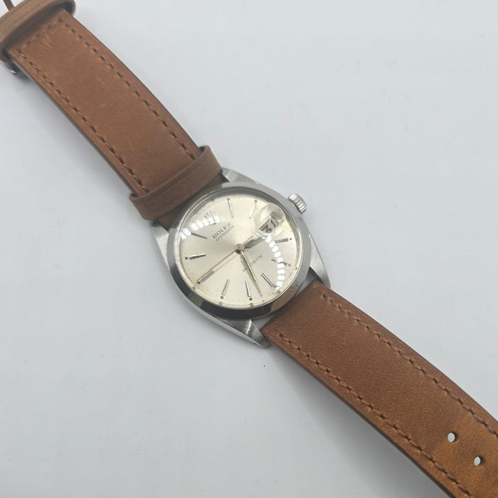 Vintage Rolex Oysterdate Precision 6694 Silver Dial Manual Wind 34mm