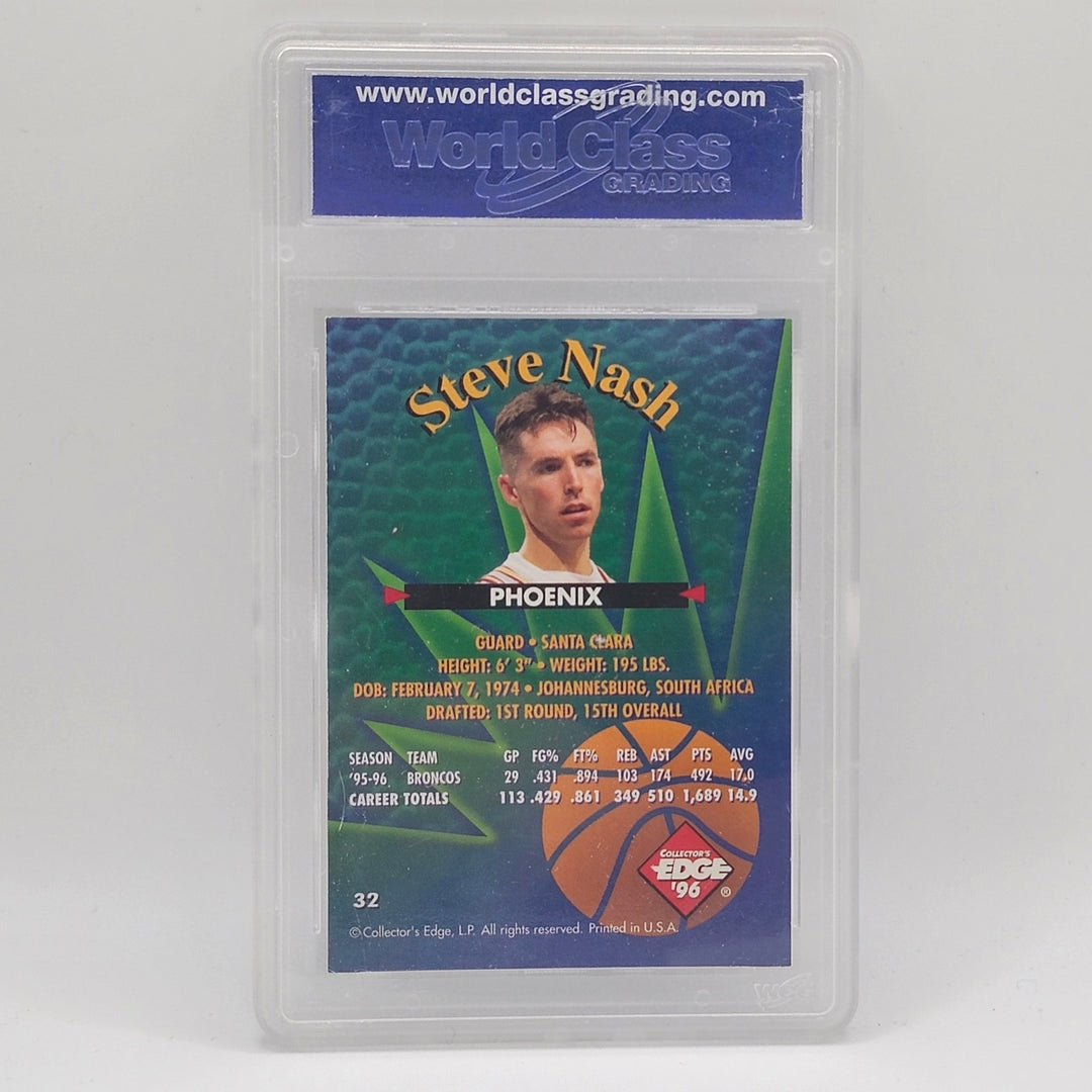 1996 Collector's Edge Rookie Rage Steve Nash #32 Rookie Card WCG 10 Gem Mint