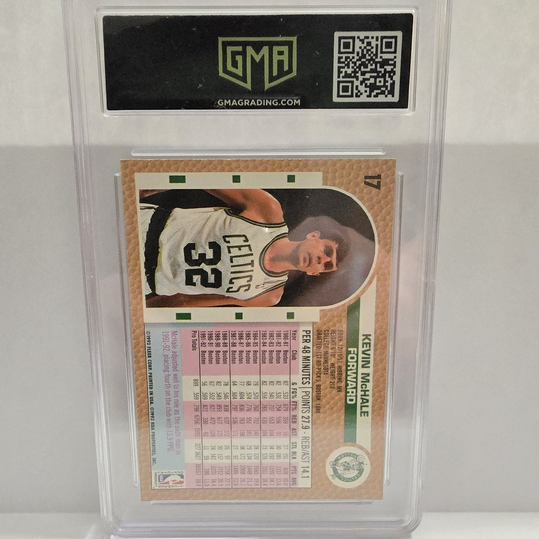 1992 FLEER #17 KEVIN McHALE CELTICS HOF GMA 8.5