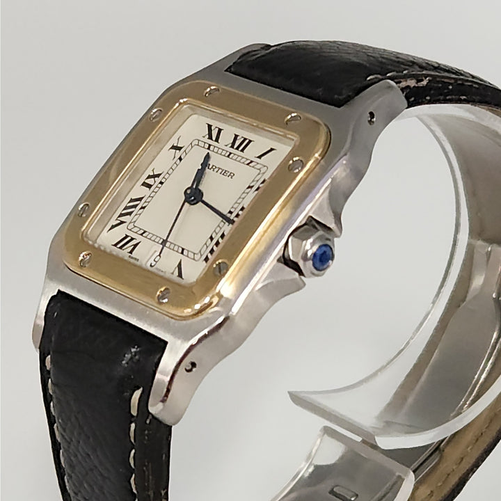 Cartier Santos Two-tone 18K Yellow Gold Quartz Watch 30 MM Classic