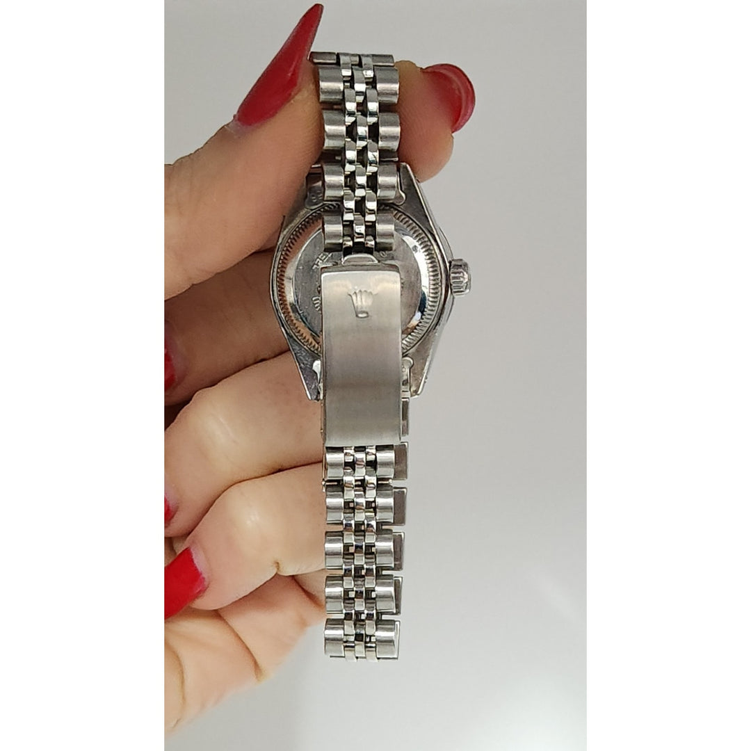 Rolex 26MM Watch Oyster Perpetual Date 69160 Aftermarket Lab Diamonds Bezel