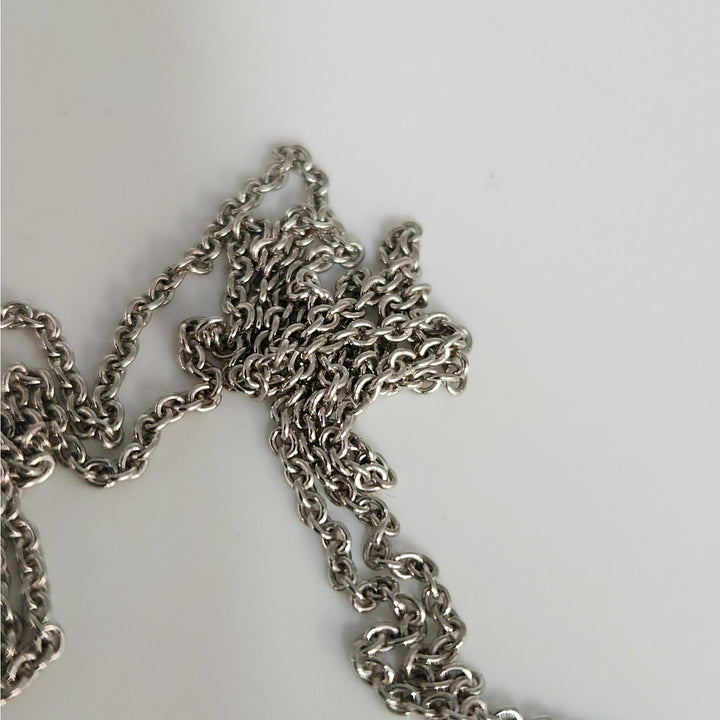 925 Sterling Silver CZ Halo Pendant Necklace 18"