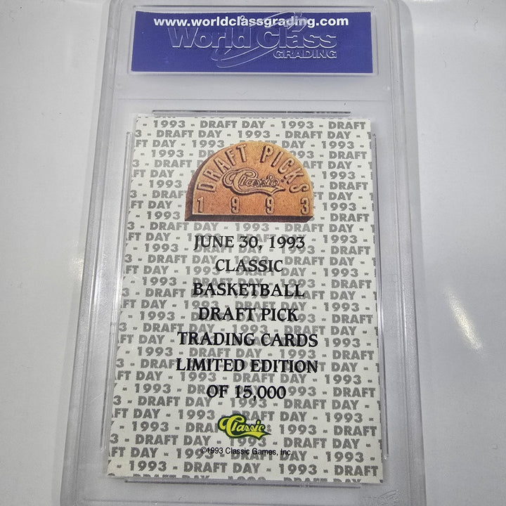 1993 Classic NBA Draft Day Shaquille O'Neal 1993 Rookie Of The Year WCG GEM MT10