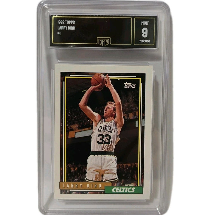1992 Larry Bird #1 Topps GMA 9 Boston Celtics