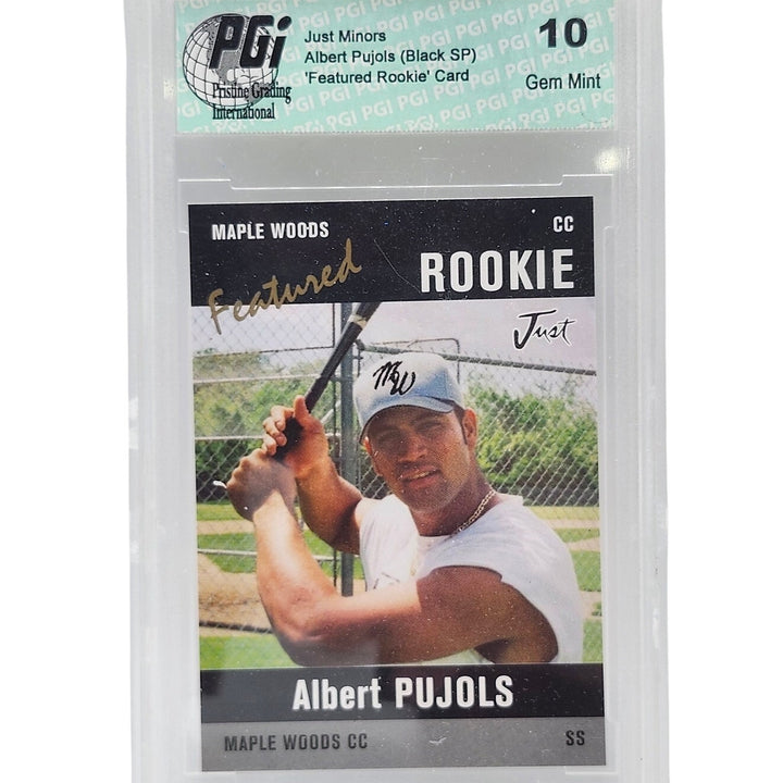 2000 Just Minors Albert Pujols Black SP Rookie RC #33 PGI 10 GEM MINT Card