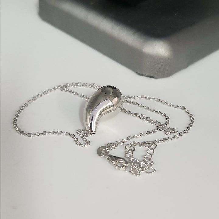 925 Sterling Silver Teardrop Pendant Necklace